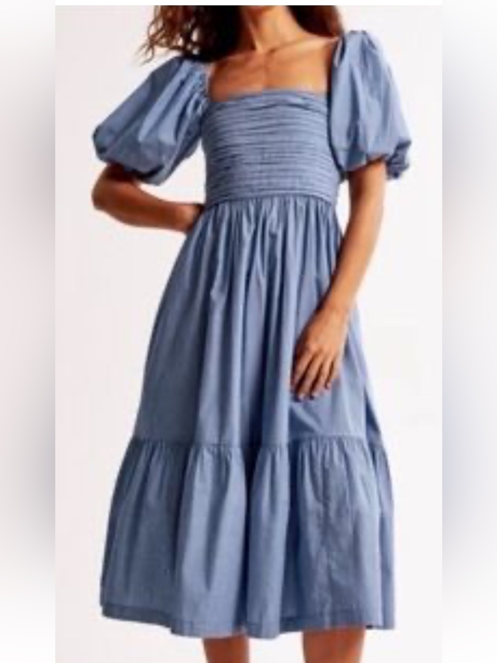 Abercrombie Emerson Puff Sleeve Midi dress